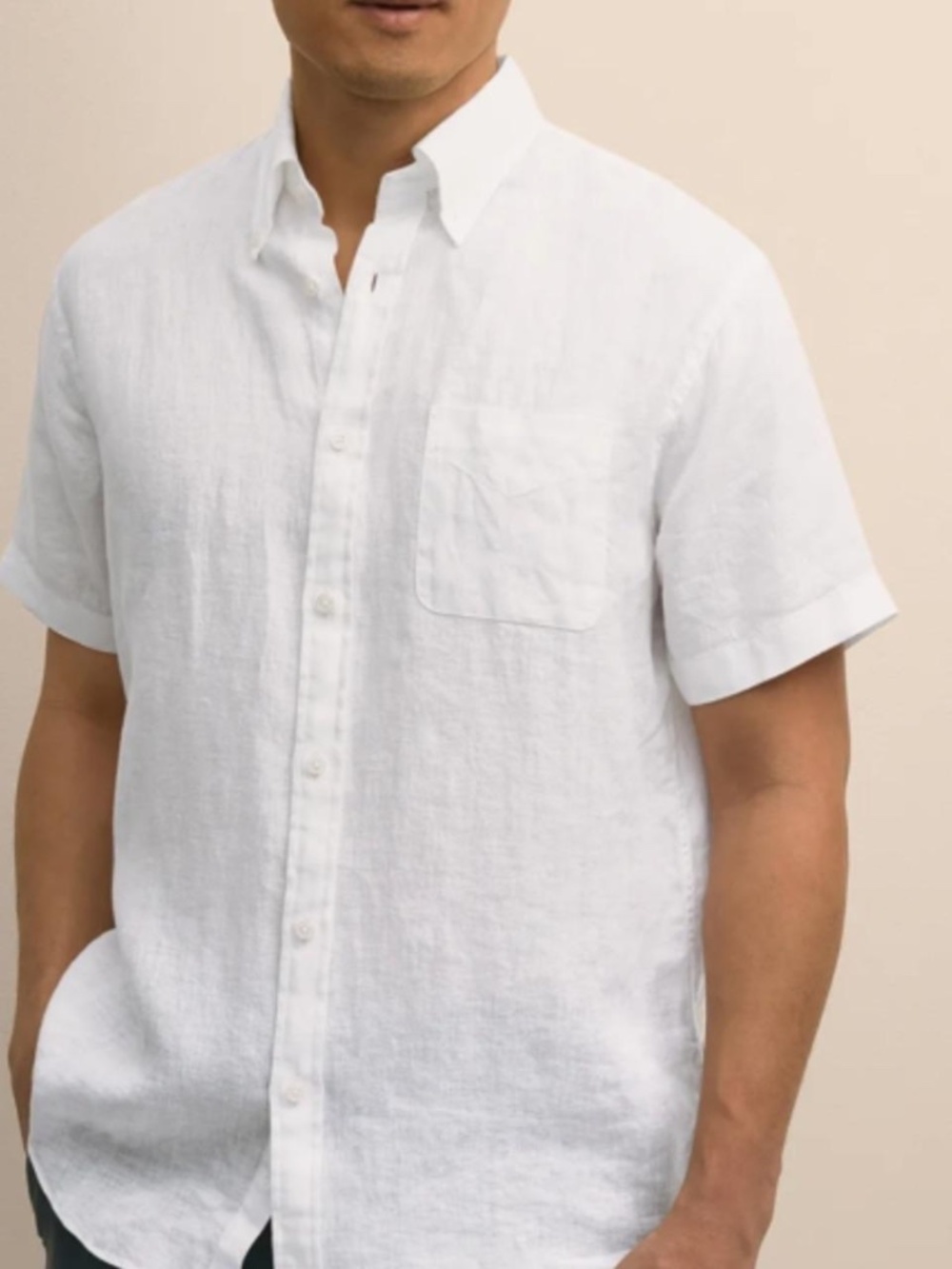 vintage cream white embroidered brooks brothers short sleeve button up shirt